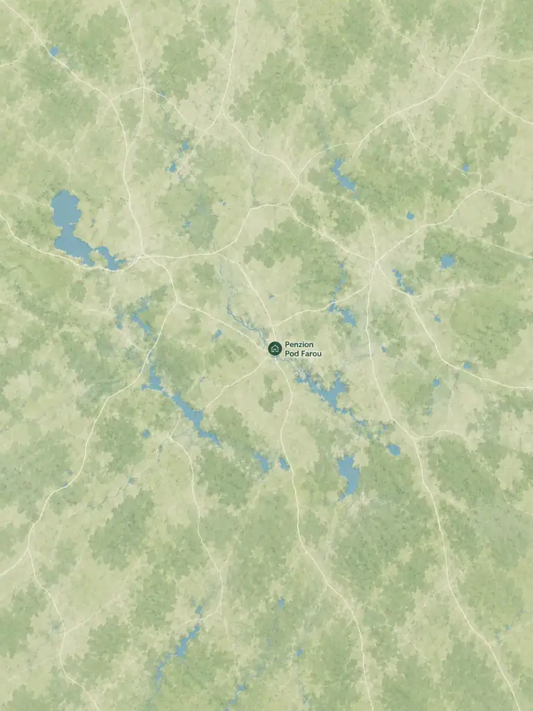 Mapa okolí penzionu Pod Farou